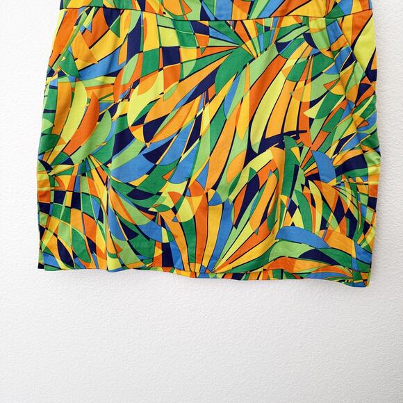 [Loudmouth] Jungle Bogey Geometric Mini Skort Golf Tennis Built In Shorts Sz 14 - Picture 7 of 9